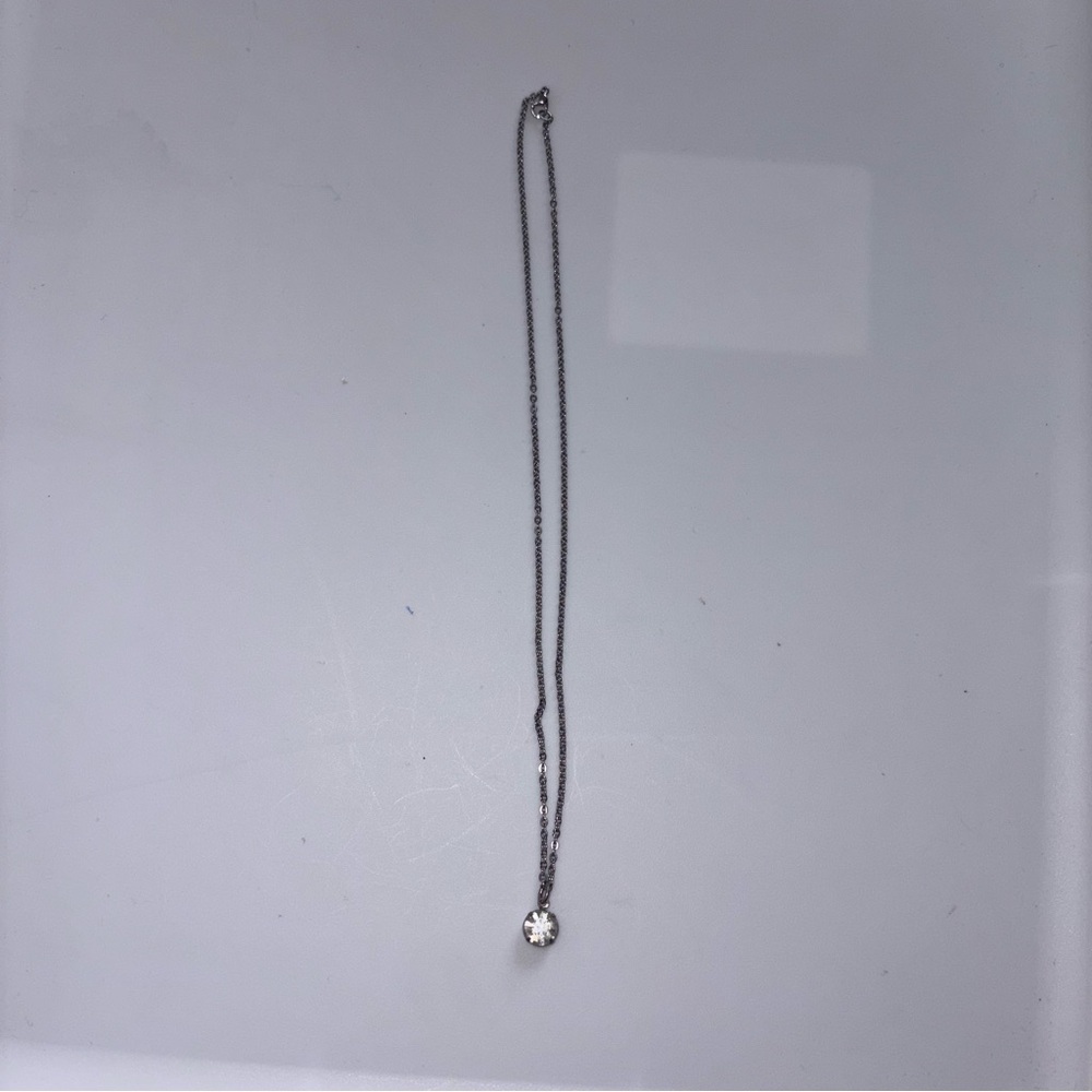 Circular Silver Pendant Necklace